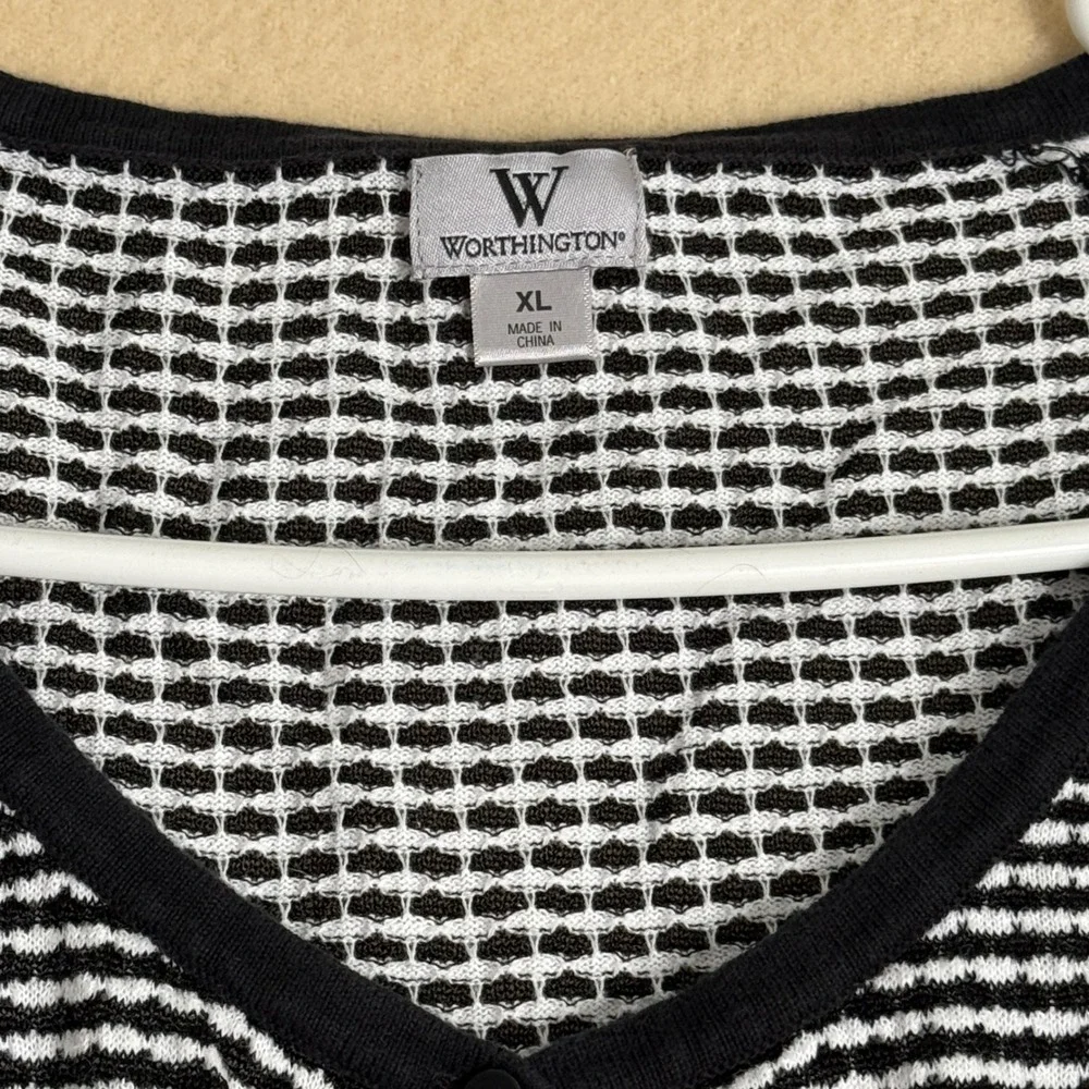 Worthington striped button